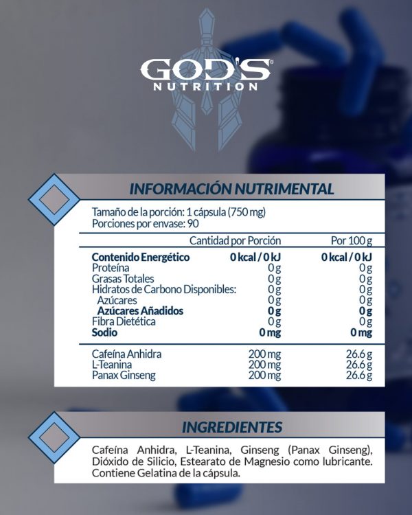 ARES PREWORKOUT 90 CAPS - Imagen 2