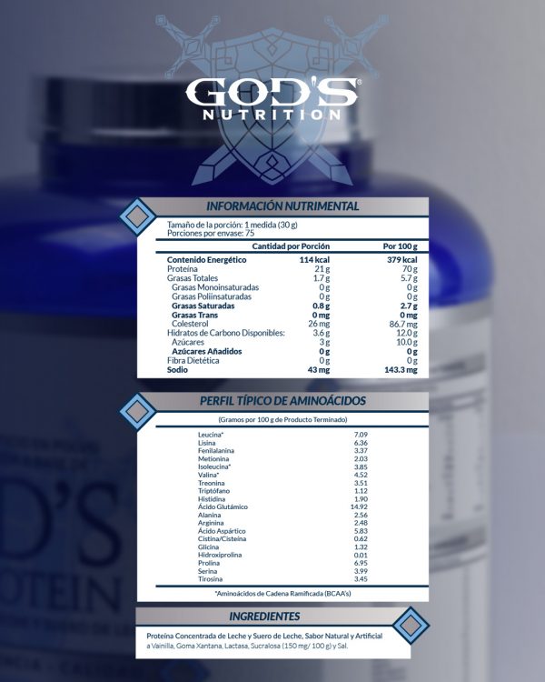GOD’S FULL PROTEIN 5 LBS - Imagen 2